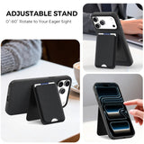 Tech Fabric Card Holder Magnetic Shockproof Case for iPhone