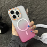 Gradient Frosted Translucent Magnetic Phone Case for IPhone