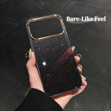 Clear Gradient Glitter PC Anti-Drop Phone Case for IPhone
