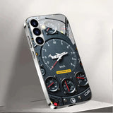 Electroplated tempered glass Artistic pattern phone case for Samsung