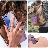 Leather Magnetic Crossbody Wallet Case for Samsung Z Flip
