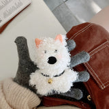 Cute Plush West Highland Terrier Dog Phone Case For IPhone