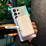 Colorful Gradient Aurora Feather Magnetic Case For Samsung