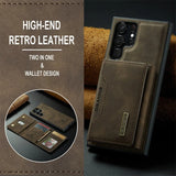 Leather Magnetic Card Holder Wallet Case for Samsung