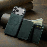 Wallet Cards Slot Magnetic Leather Case for iPhone