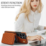 Leather Zippered Card Holder Crossbody Phone Case for Samsung