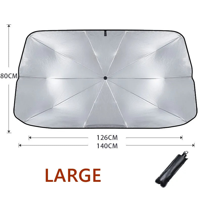 car sunshade retractable sunscreen heat insulation front windshield parasol