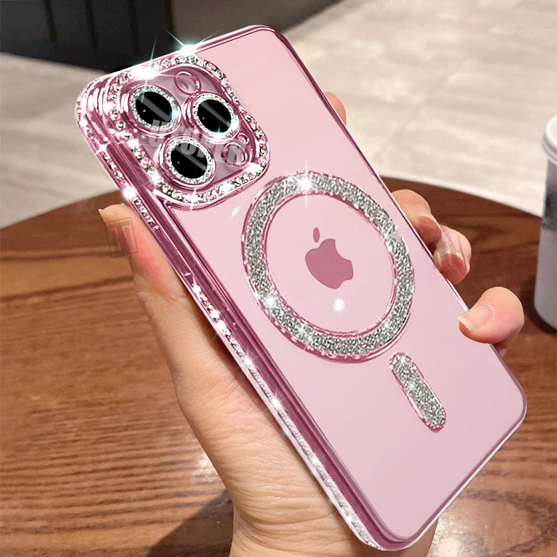 New Glitter Diamond Magnetic Case For iPhone
