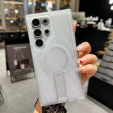 Heat Dissipation Invisible Folding Stand Magnetic Wireless Case For Samsung