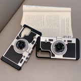 3D Retro Camera Design Phone Case with Lanyard for Samsung