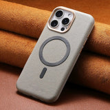 Luxury Leather Carbon Fiber Texture Magnetic Shockproof Phone Case for iPhone