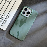 Premium Camouflage Leather Magnetic Shockproof Case for iPhone