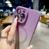 Gradient Color Crossbody Lanyard Camera Protector Magnetic Case For iPhone