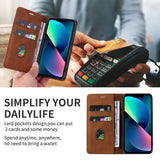 Wrist Strap Leather Flip Wallet Case for iPhone