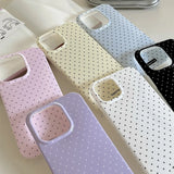Polka Dot Small Fresh Slim Shockproof Case for iPhone
