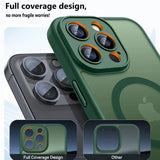 Luxury Frosted Transparent Magnetic Phone Case for iPhone