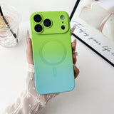Two-Tone Gradient Liquid Silicone Magnetic Phone Case for IPhone