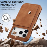 Leather Flip Card Slot Case For iPhone