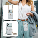 Fashion Leather Wallet Crossbody Shockproof Case for iPhone
