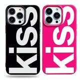 Personalized English Letters Kiss Simple Soft Case For iPhone