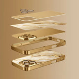 Gold Marble Stone Pattern Phone Case For iPhone