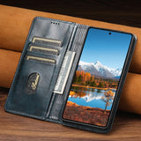 Leather Magnetic Card Slot Flip Case for Samsung