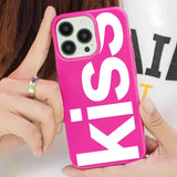 Personalized English Letters Kiss Simple Soft Case For iPhone