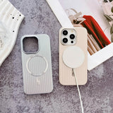 Titanium Luggage Pattern Magnetic Phone Case For iPhone