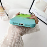 Two-Tone Gradient Liquid Silicone Magnetic Phone Case for IPhone