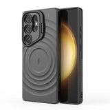 Fold Lens Stand Water Wave Magnetic Phone Case For Samsung