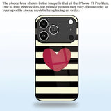 Creative Striped Heart Pattern Case for iPhone