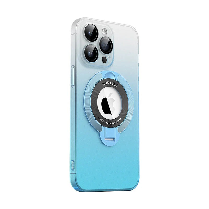 Gradient Color Magnetic Bracket Phone Case For iPhone