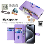 Multifunctional Crossbody Wallet Card Holder Leather Case for iPhone