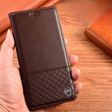 Business Genuine Leather Flip Card Slot Case for iPhone