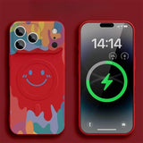 Silicone Graffiti Smile Magsafing Case for iPhone