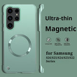 Thin Metallic Paint Borderless Magnetic Case For Samsung