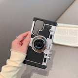 3D Retro Camera Design Phone Case with Lanyard for Samsung