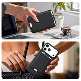 Tech Fabric Card Holder Magnetic Shockproof Case for iPhone