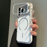 Magnetic Shockproof Case with Lens Film & Lens Holder for iPhone