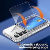 Transparent Flip Phone Case With Card Slot for Samsung