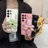 Down Jacket Wrist Strap Phone Case for Samsung