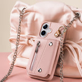 Stylish Hook Design Card Wallet Case for iPhone