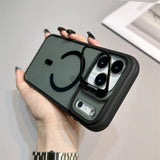 Luxury Matte Transparent Magnetic Kickstand Phone Case for iPhone