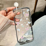 Candy Color Transparent Flower Soft Case For iPhone