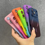 Gradient Pattern Magnetic Silicone Phone Case For iPhone