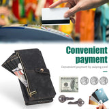 Leather Crossbody Card Slot Wallet Case for Samsung