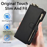 Leather Crossbody Zipper Wallet Case for iPhone