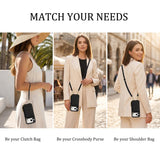 2‑in‑1 Magnetic Card Holder Leather Crossbody Case for iPhone
