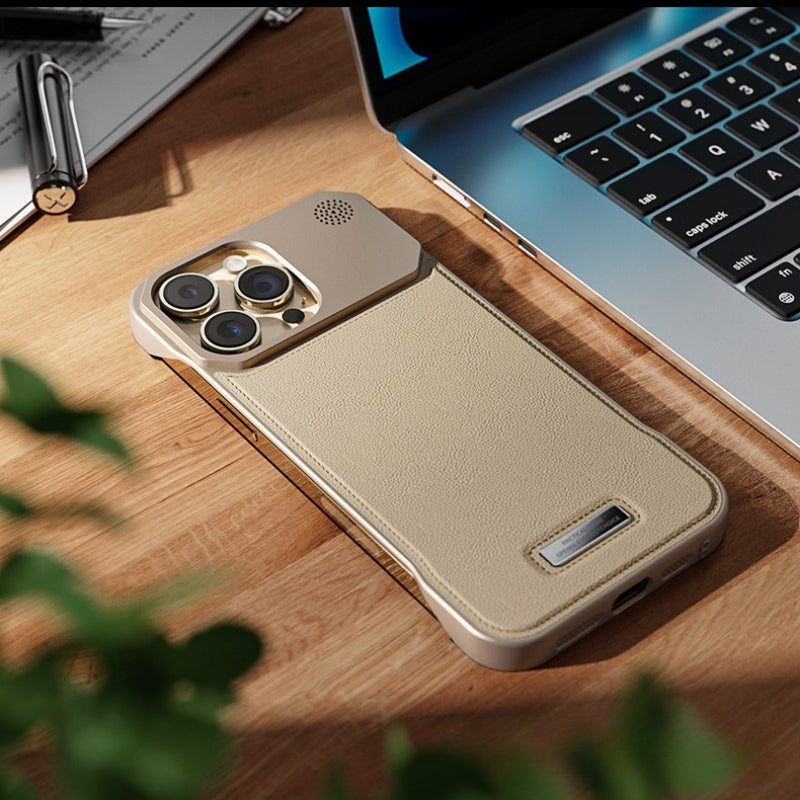 Leather Magnetic Frameless Scented Phone Case for IPhone