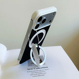 Borderless Ultra-Thin PC Magnetic Kickstand Case for iPhone